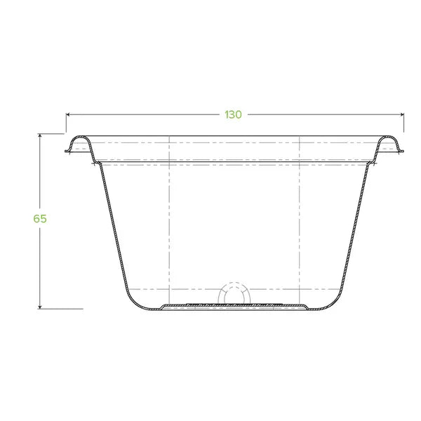 480ml White Plant Fibre Takeaway Base