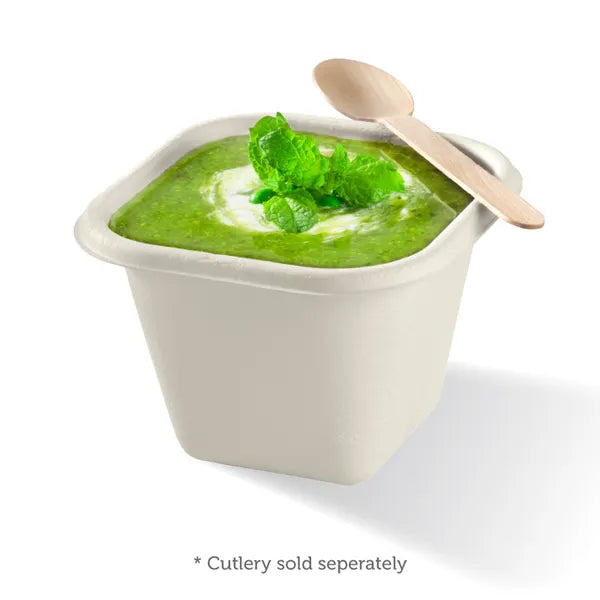 630ml White Plant Fibre Takeaway Base