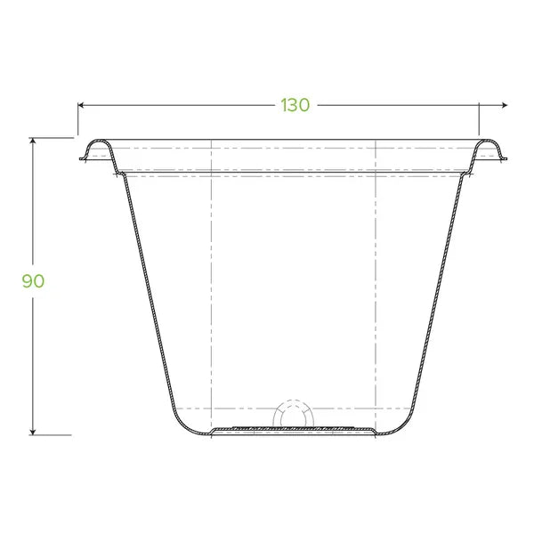 630ml White Plant Fibre Takeaway Base