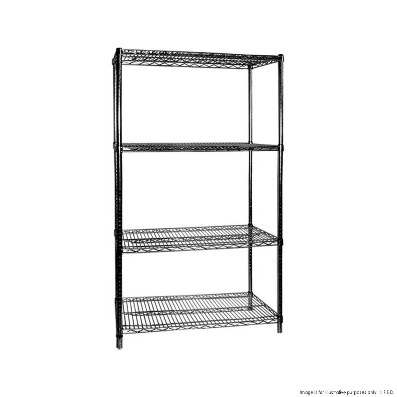 B24/42 Four Tier Shelving – 610 mm deep x 1880 high - Cafe Supply