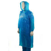 Bastion Polyethylene Full Length Splash Jacket with Hood Blue - Cafe Supply