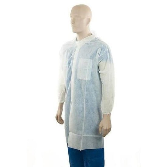 Bastion Polypropylene Labcoat with Pocket White X-Large - Cafe Supply