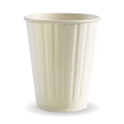 390ml / 12oz (90mm) White Double Wall BioCup - Cafe Supply