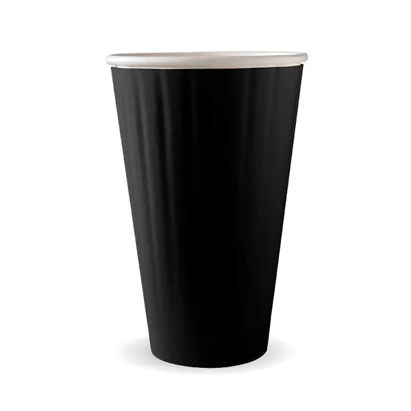 460ml / 16oz (90mm) Black Double Wall BioCup
