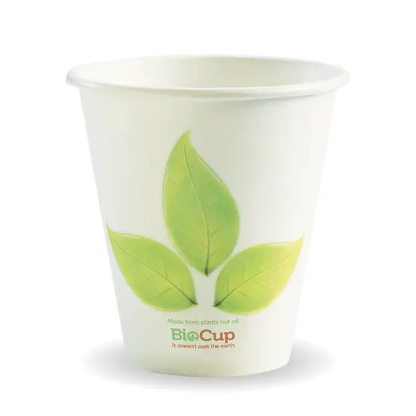 280ml / 8oz (90mm) Leaf Single Wall BioCup - Cafe Supply
