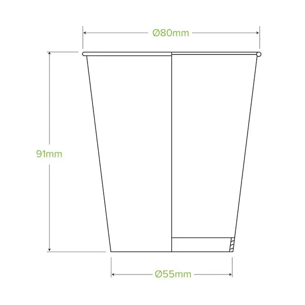 8oz White Cold Paper BioCup
