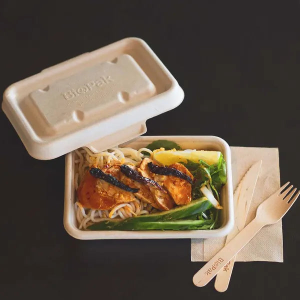 500ml & 600ml Natural Plant Fibre Takeaway Lid