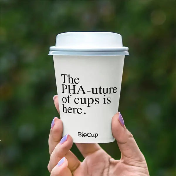 390ml / 12oz (90mm) White PHA Single Wall BioCup