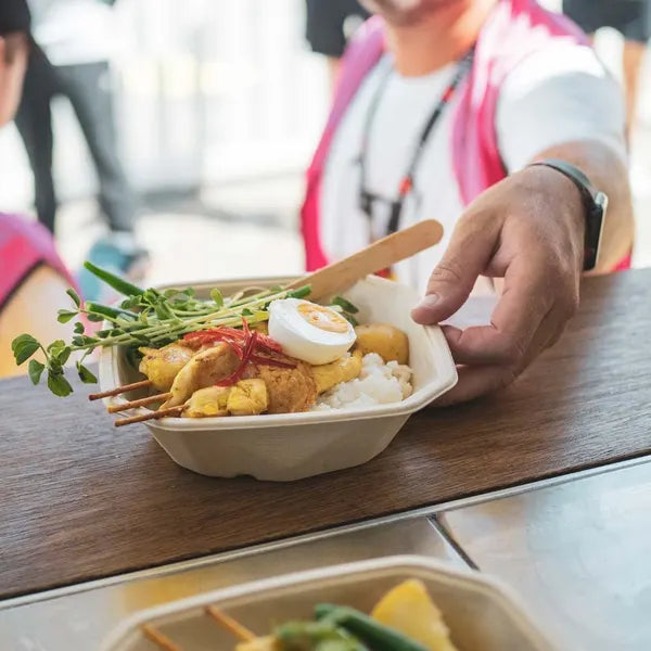 500ml Natural Plant Fibre Octa Takeaway Base