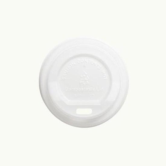 Bioplastic EcoCup Lid - WHITE 60mm - Cafe Supply