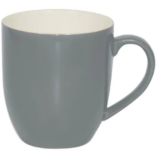 Brew French Grey/White Mug 380Ml - Cafe Supply