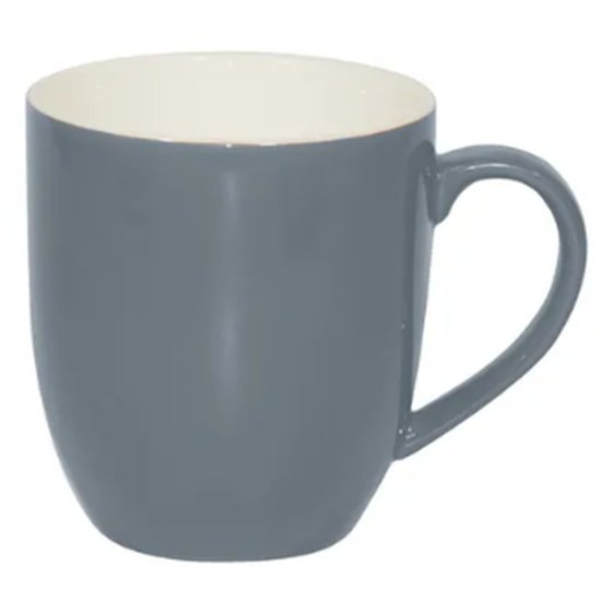 Brew Steel Blue/White Mug 380Ml - Cafe Supply