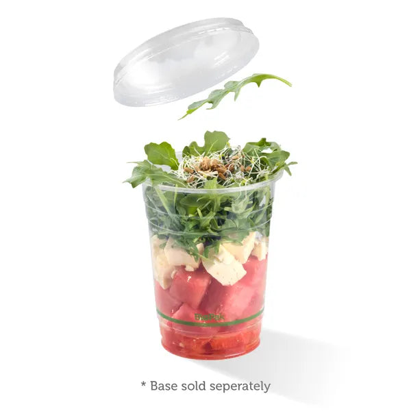 240-960ml Clear BioBowl Lid - Cafe Supply