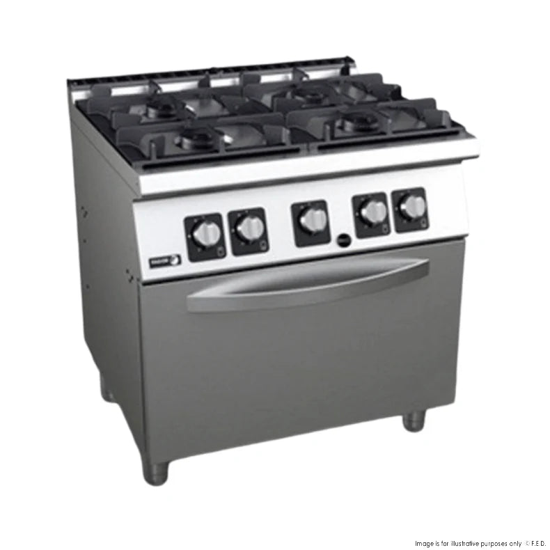 4 Burner Gas Range with Gas Oven – C-G741H - Cafe Supply