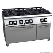 6 Burner Gas Range with Gas Oven – C-G761H - Cafe Supply