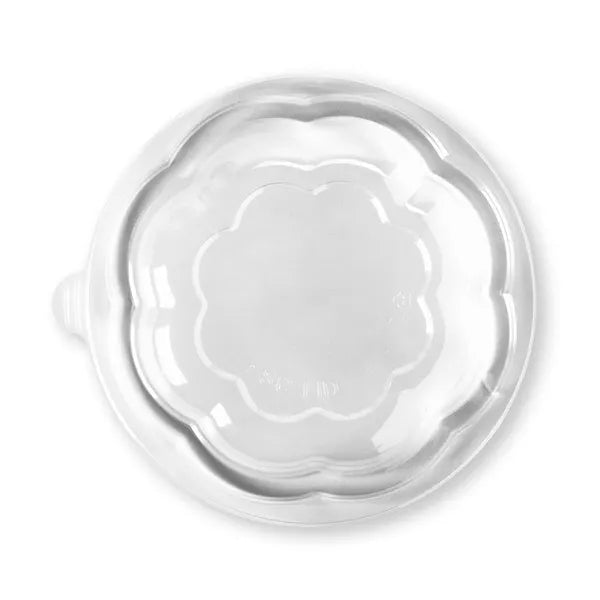 840 & 1,080ml / 24 & 32oz Clear Salad BioBowl Lid - Cafe Supply