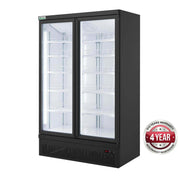 Double Door Supermarket Fridge - LG-1000BGBM - Cafe Supply