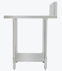 WBB-0300R Stainless Steel Kitchen Infill Bench with Splashback