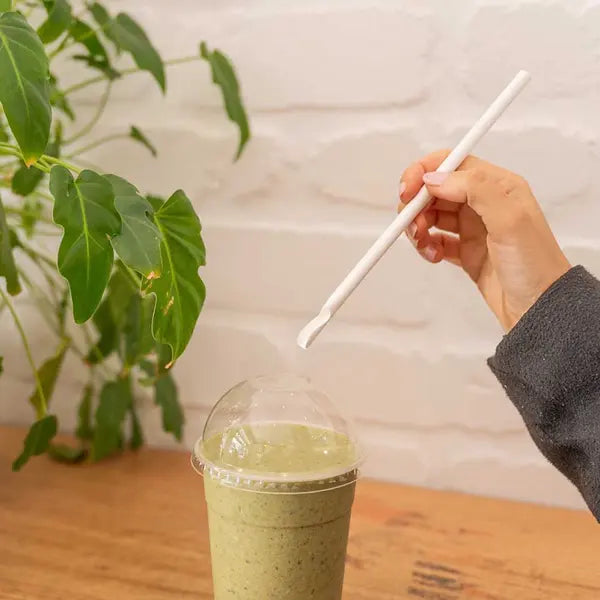 8mm Individually Wrapped Spoon Straw - Cafe Supply