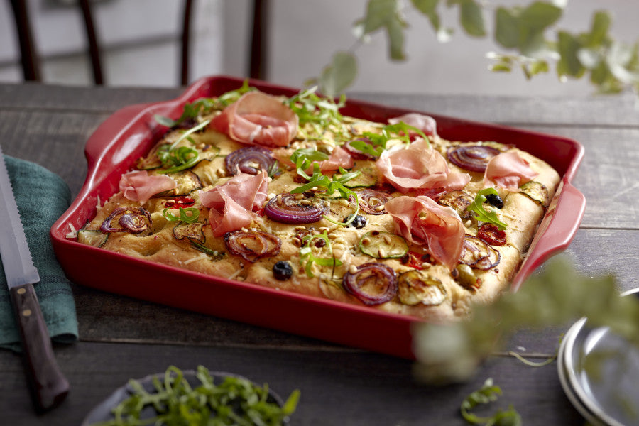 Emile Henry Focaccia Bread Baker - Burgundy