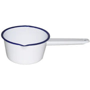 Falcon Milk Pan Enamelware White 14Cm - Cafe Supply