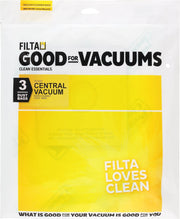 FILTA CVS COMMON TYPES SMS MULTI LAYERED VACUUM CLEANER BAGS 3 PACK (F007) - Cafe Supply
