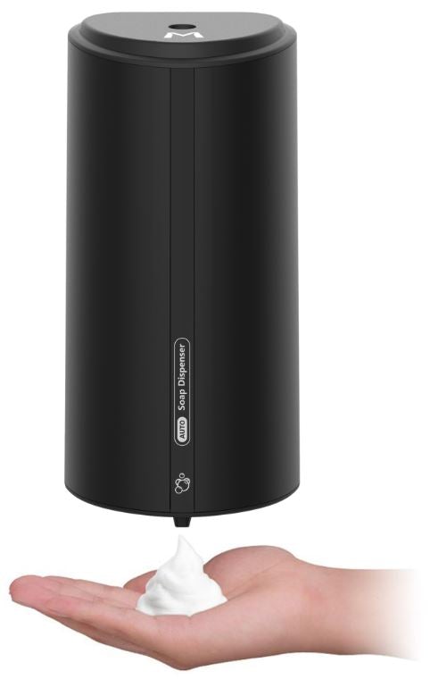 Foaming Automatic Wall Dispenser - Black, 850ml Capacity (1) Per Each - Cafe Supply