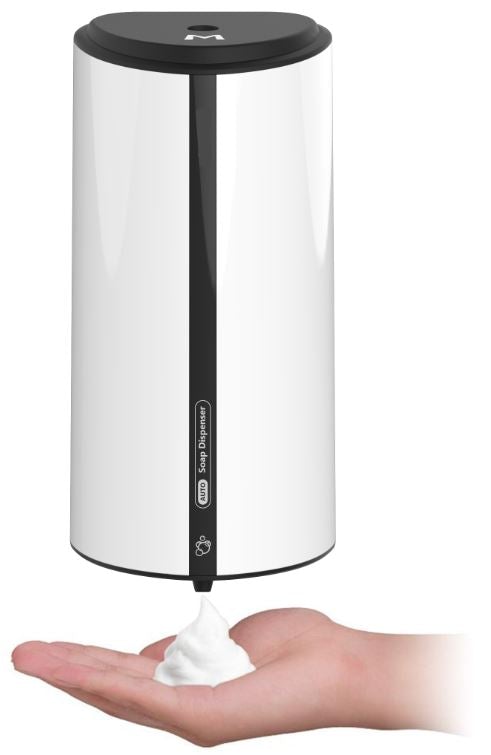 Foaming Automatic Wall Dispenser - White, 850ml Capacity (1) Per Each - Cafe Supply