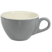 French Grey/White Latte Cup 280Ml - Cafe Supply