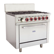 GBS6TULPG Gasmax 6 Burner With Oven Flame Failure - Cafe Supply