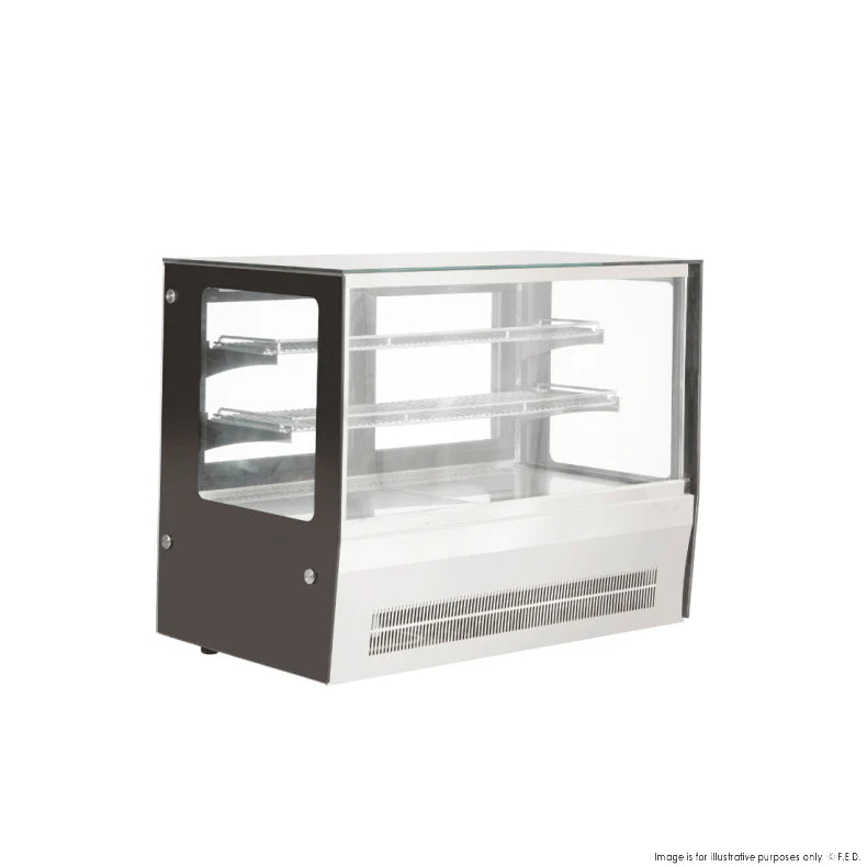 Counter top square glass cold food display - GN-900RT - Cafe Supply