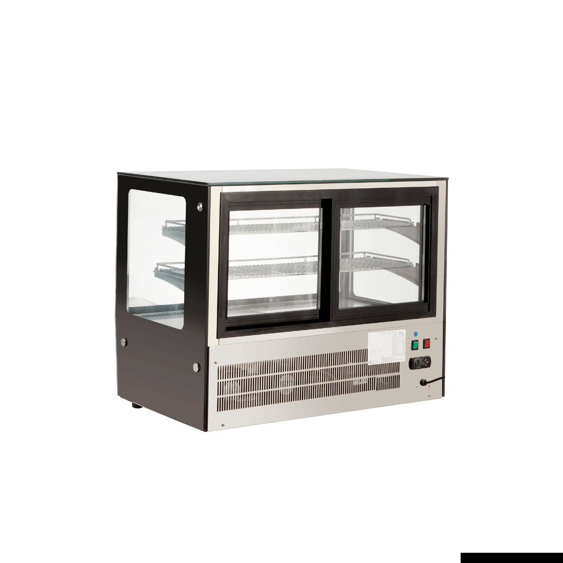 Counter top square glass cold food display - GN-900RT - Cafe Supply
