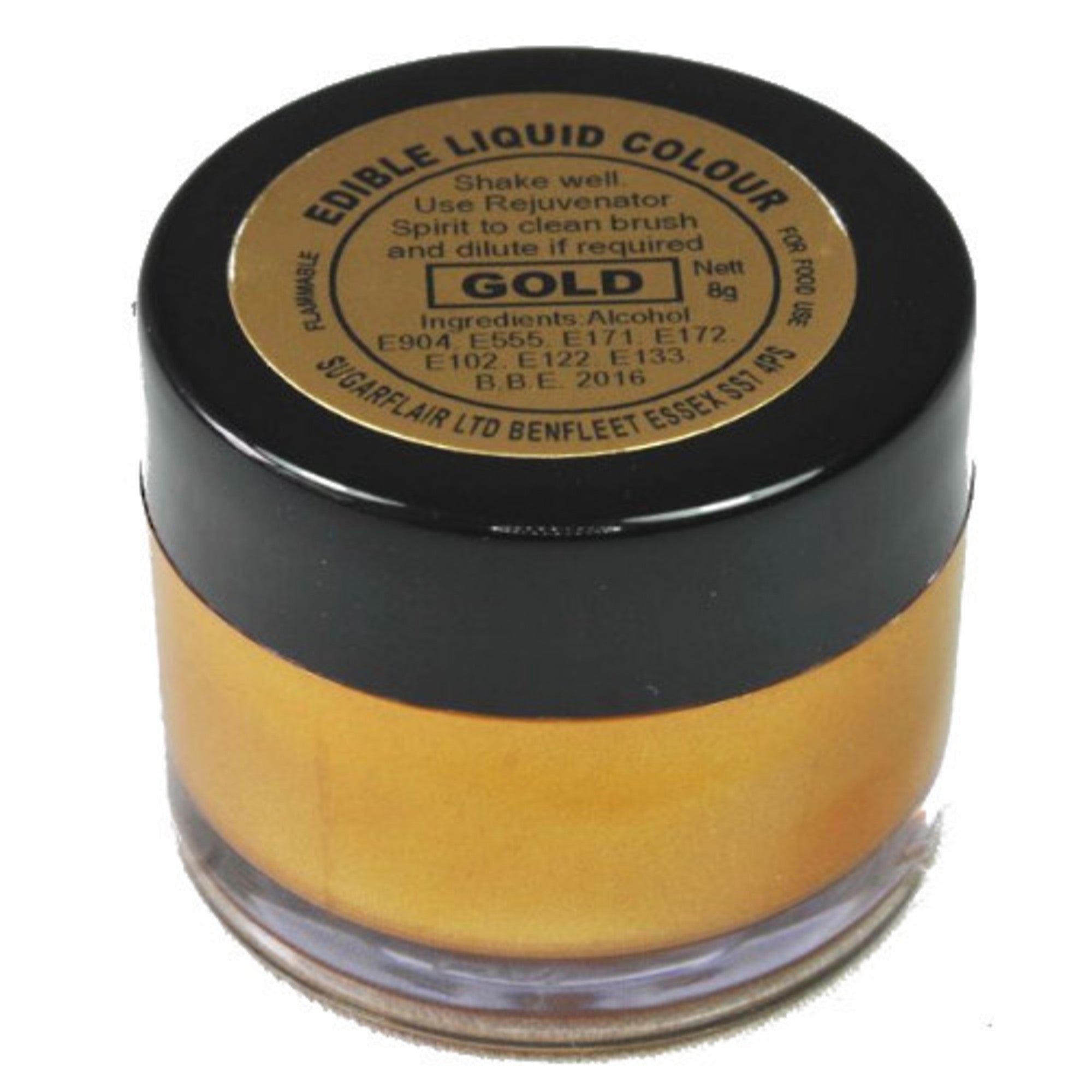 Sugarflair Edible Liquid Paint Gold-8 grams - Cafe Supply