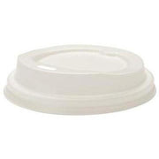 Green Choice CPLA Lids - White - 6oz - Cafe Supply