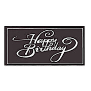 Chocolate Dark Happy Birthday Oblong 100mm x 50mm (18PK) - Cafe Supply