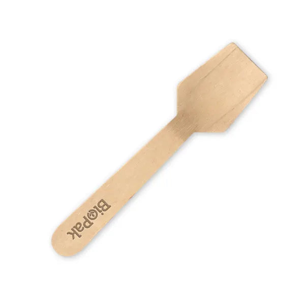 10cm Wood Ice Cream Spoon - Cafe Supply
