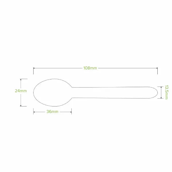 10cm Wood Teaspoon - Cafe Supply