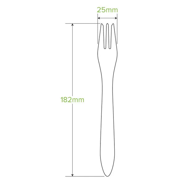 19cm Coated Wood Fork - Cafe Supply
