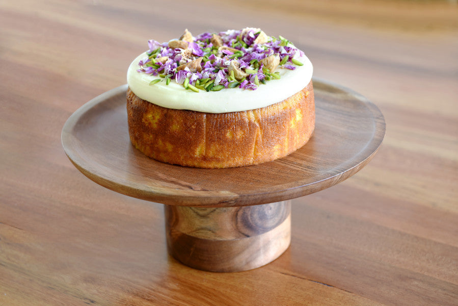 Chef Inox Chef Inox Serve Round Cake Stand Pilar Acacia 300x140mm