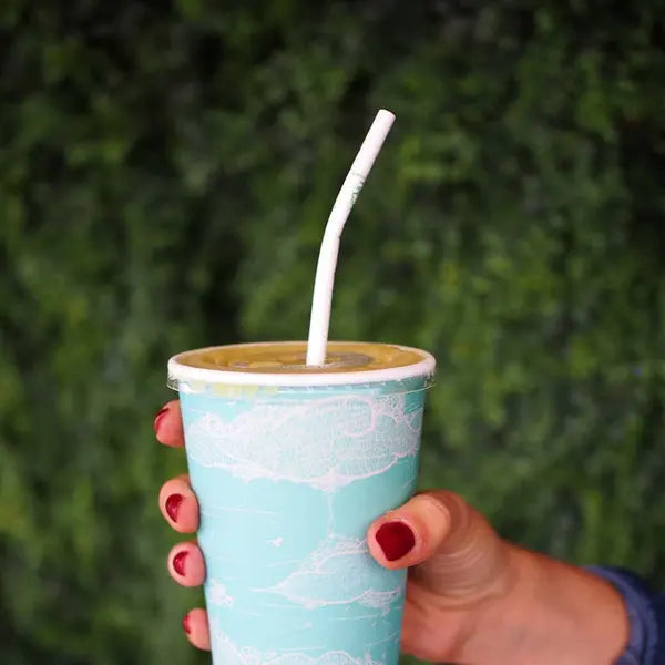 6mm Regular White Bendy BioStraw