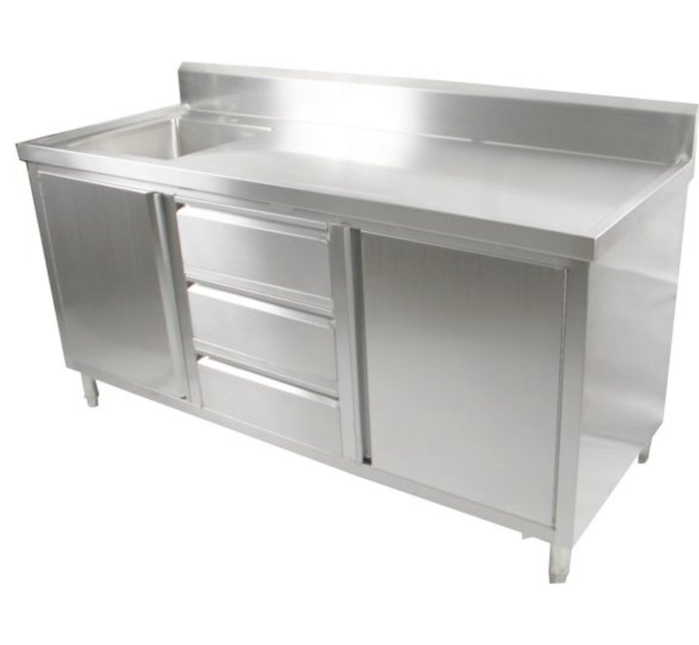 Kitchen Tidy Cabinet With Left/Right Sink 700mm Deep - Cafe Supply