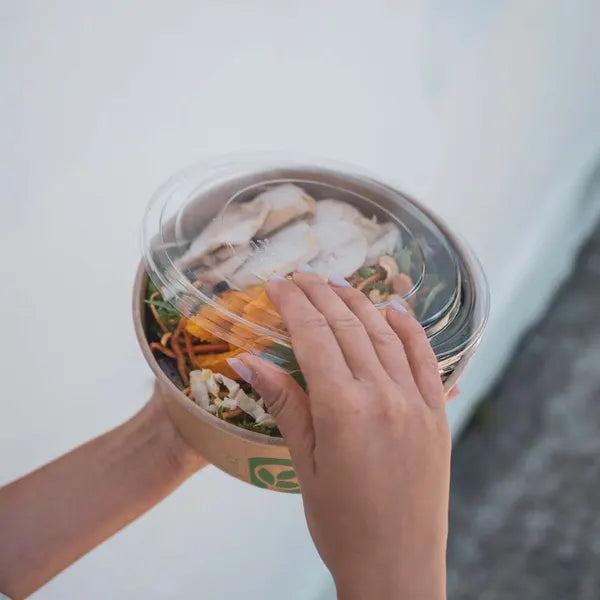 500-1,000ml PLA Kraft BioBowl lid