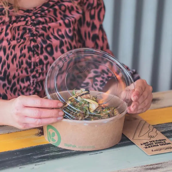 1,300ml RPET Kraft BioBowl Lid