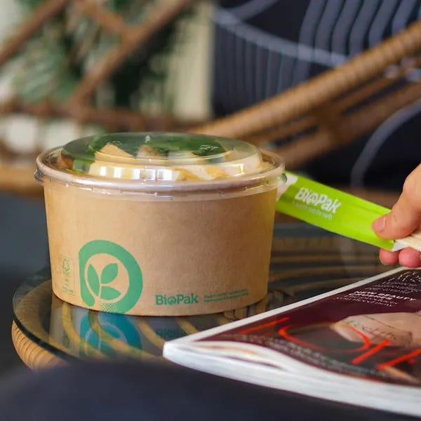 500-1,000ml RPET Kraft BioBowl Lid