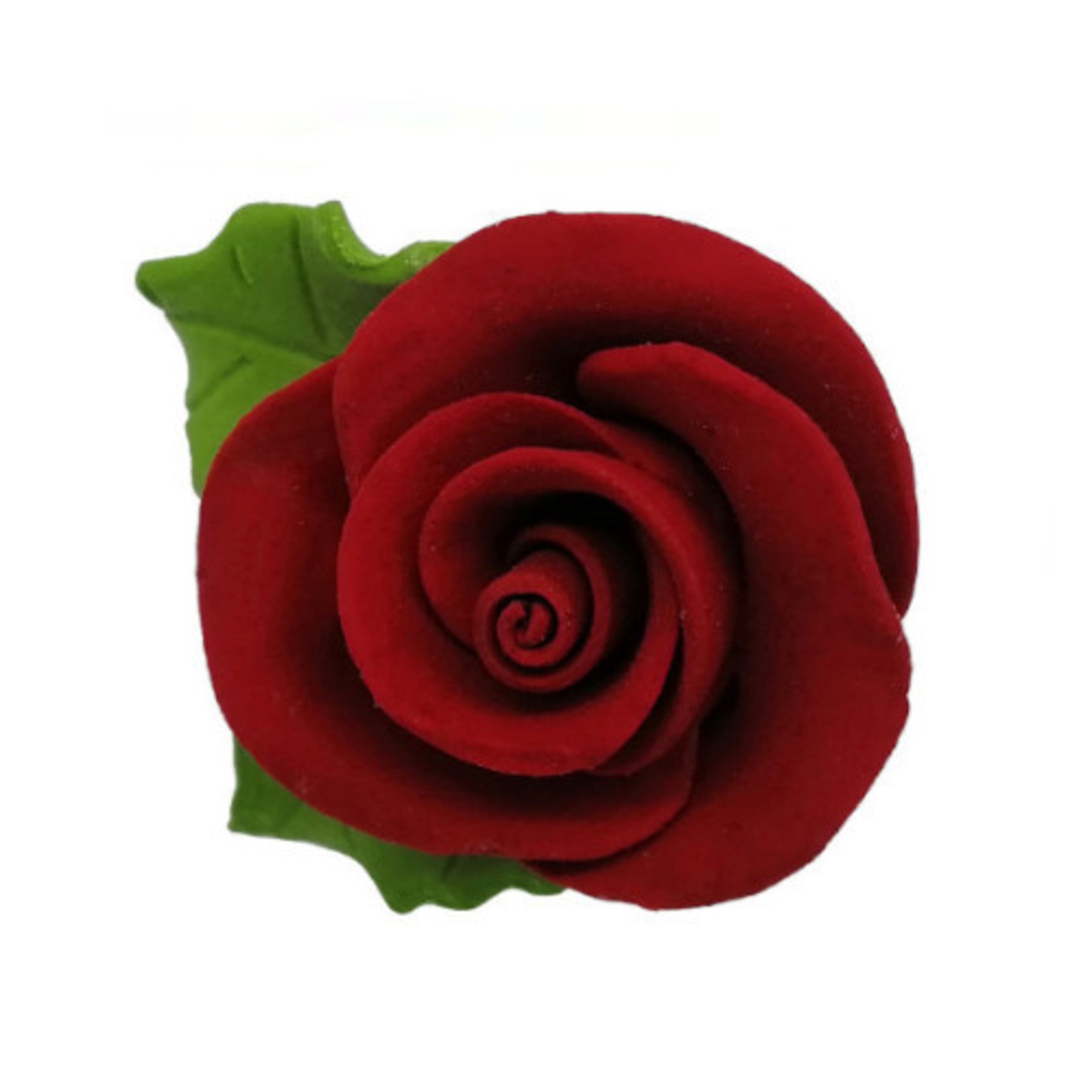 Icing 30mm Red Roses With Leaf (144) - Cafe Supply