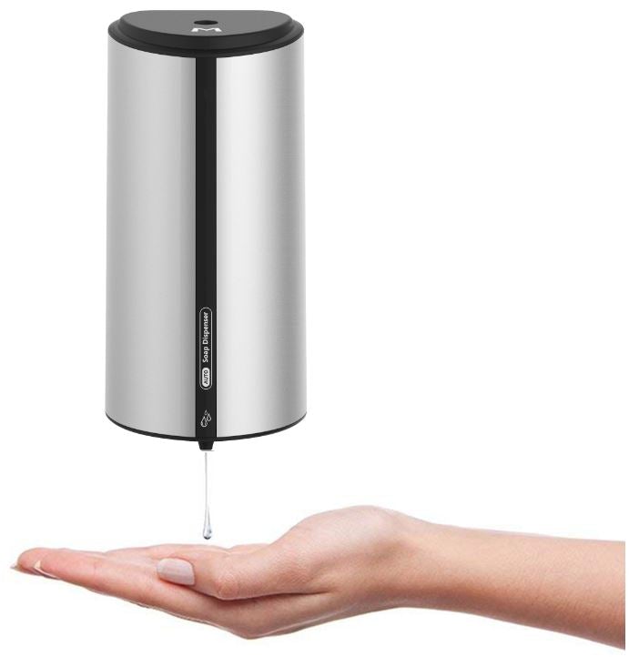 Liquid Automatic Wall Dispenser - Silver, 850ml Capacity (1) Per Each - Cafe Supply