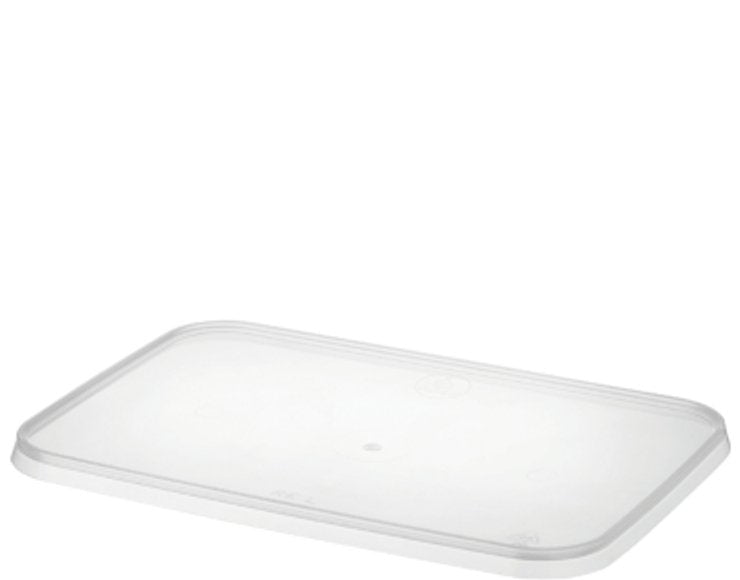 MicroReady® Rectangular Container Lids, Flat (175 x 120 mm, 500 per carton) - Cafe Supply