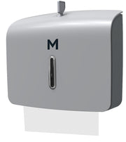 Mini Slimfold Towel Dispenser - Silver, 300 Sheet Capacity (1) Per Each - Cafe Supply