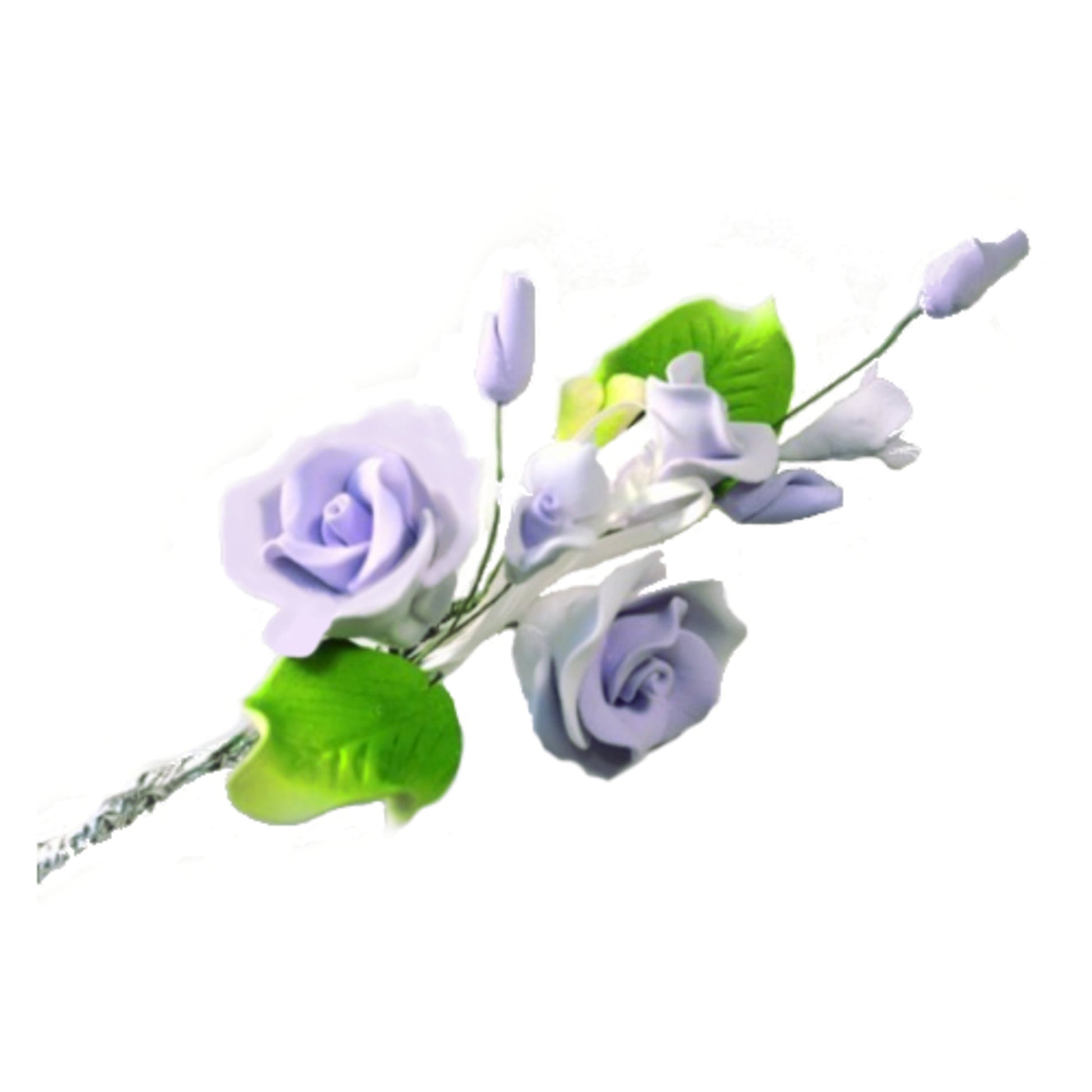 Icing Tea Rose spray, lavender 120mm, (Box of 3) - Cafe Supply