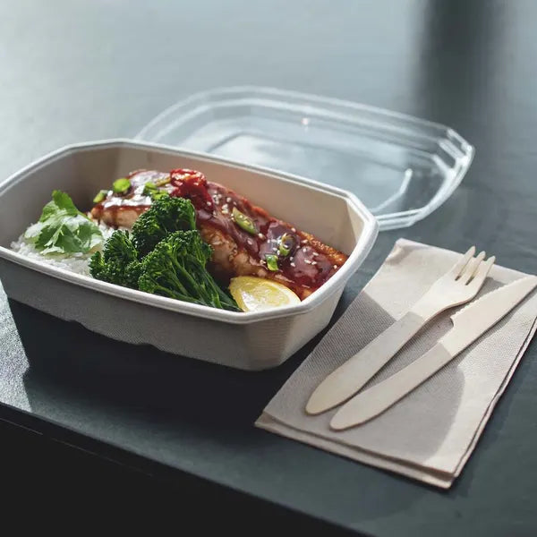 950ml Natural Plant Fibre Octa Takeaway Base